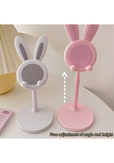 Masaüstü Telefon Tutucu Ped Sünger Ayarlanabilir Yükseklik Çok İşlevli Yerden Tasarruf Sağlayan Kompakt Telefon Tutucu Pembe