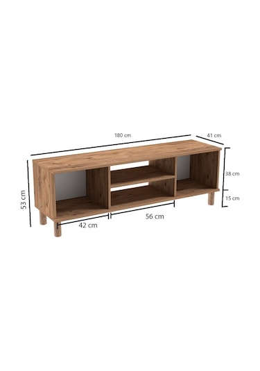 Bohem Tv Ünitesi 150 Cm N Çizgili Mdf Kapak Altın