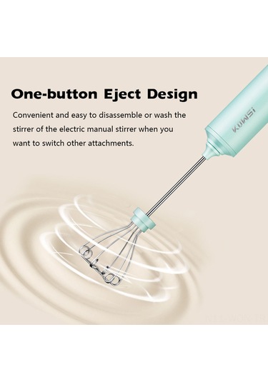 Neevoyu Yeşil Kablosuz Elektrikli El Mikseri - 4 Hızlı, Yumurta/krema Karıştırıcı, Usb Şarjlı, Hamur Ve Bebek Maması İçin Yeşil
