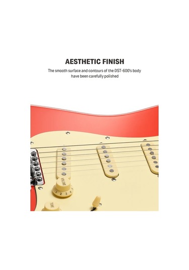 Donner Dst-600 Elektro Gitar Fiesta Red