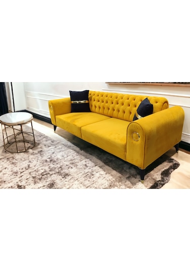 İdeal Üçlü Koltuk Sarı