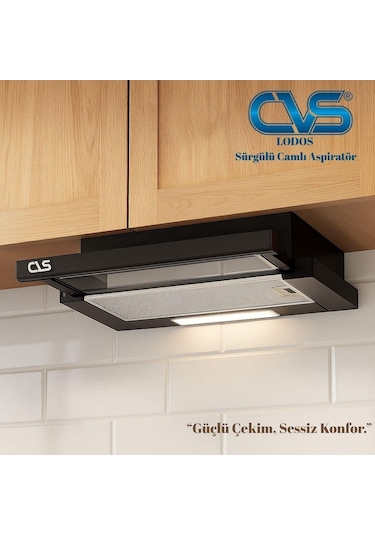 Cvs DN1147 Lodos Sürgülü Camlı Tek Filtre Aspiratör