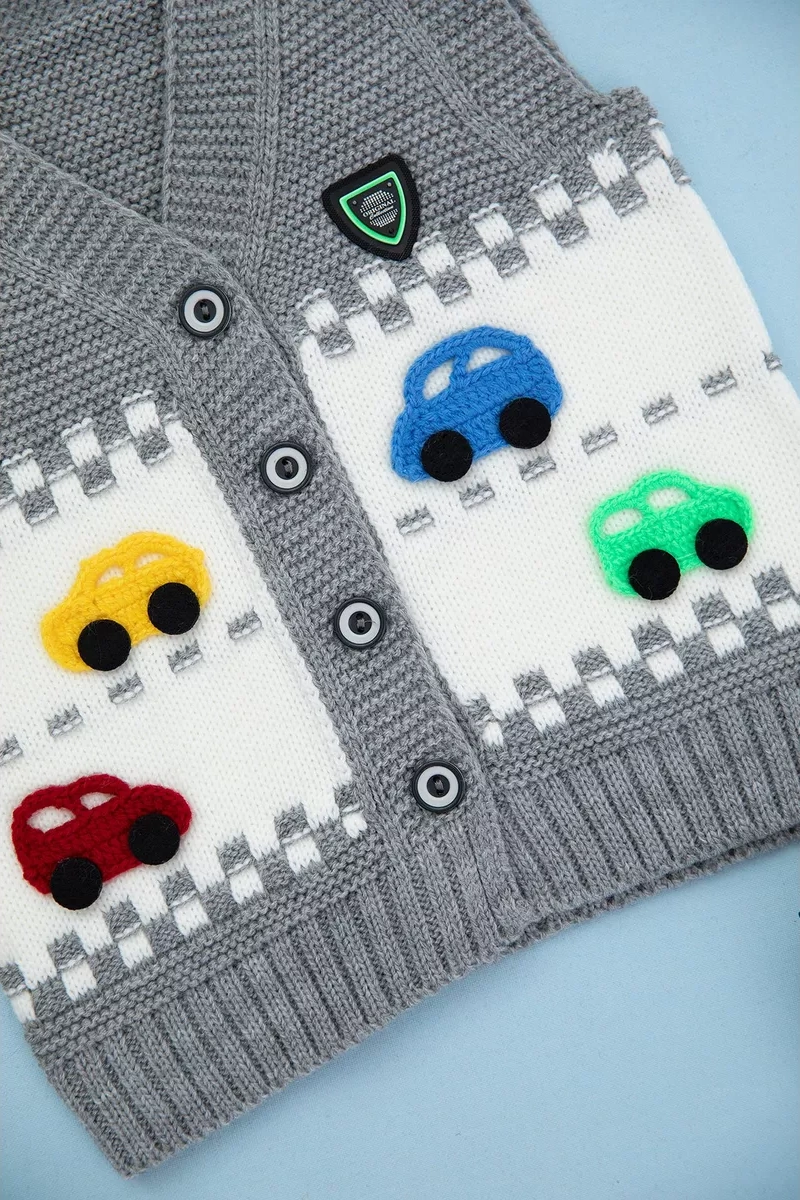 Gogo Bıcı Çocuk Örgü Yelek, Kolsuz 207649534 Gri