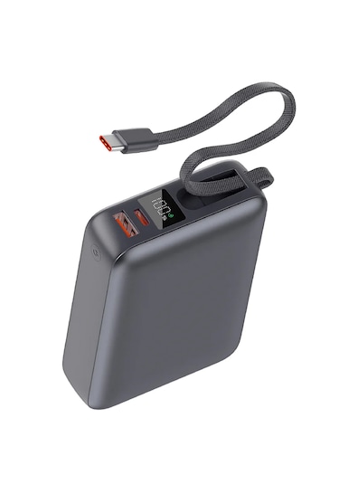 20000mah - 45w Powerbank Siyah - Hızlı Şarj - Taşınabilir Güç Kaynağı - Taşınabilir Şarj Cihazı Siyah