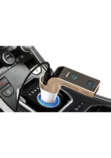 Geeroyoo G7 Araç Bluetooth Fm Verici - Mp3 Çalar, Usb/tf Kart Desteği, El-işsiz Arama, 5v/2.1a Usb Şarj, Gümüş