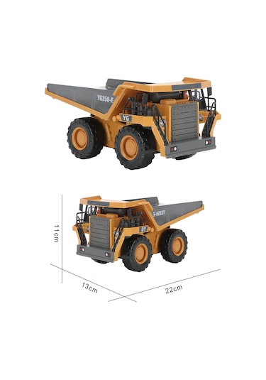 Işıklı Sesli Uzaktan Kumandalı Metal Alaşım Hareketli Damperli Taşıyıcı Kamyon İnşaat Aracı