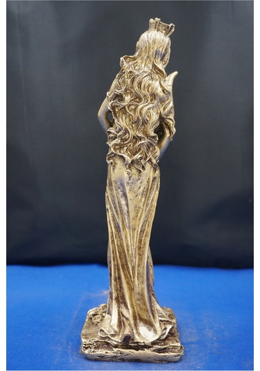 Fortuna Bereket Tanrıçası Heykeli - 28 Cm Mitolojik Biblo Hediyelik Eşya Ev Dekor Altın
