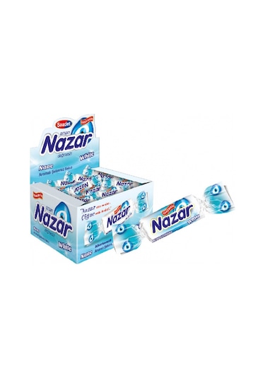 Nazar White Tekli Nane Aromalı Sakız 100 Adet