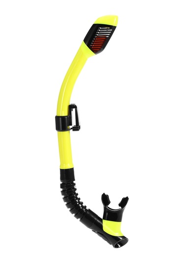 Geeksen Çocuklar İçin Tam Kurutma Süspansiyonlu Silikon Snorkel Gözlüğü Ve Solunum Borusu Seti - Sarı Sarı