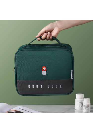 İlk Yardım Kiti Taşınabilir Küçük Tıbbi Depolama Çantası Çok Fonksiyonlu Bölme İlk Yardım Tıbbi Çanta Kampı Araç İlk Yardım Kiti Dış Mekan İlk Yardım Tıbbi Çantası Taşınabilir Seyahat Tıbbi Depolama Çantası Ev Gri