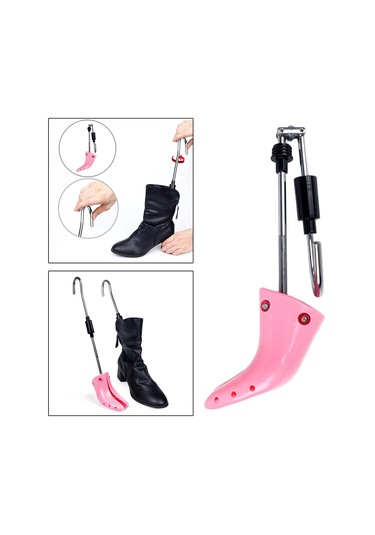 Homyl Katlanır Ayakkabı Sedyesi Ağaçları Ayarlanabilir Pembe Pembe