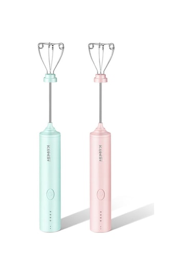 Hombey Halka El Tipi Elektrikli Mikser - 4 Hızlı, Kablosuz, Usb Şarjlı - Beyaz, Krema, Yumurta Karıştırıcı - Minik, Taşınabilir, Hamur Ve Kremalar İçin Yeşil