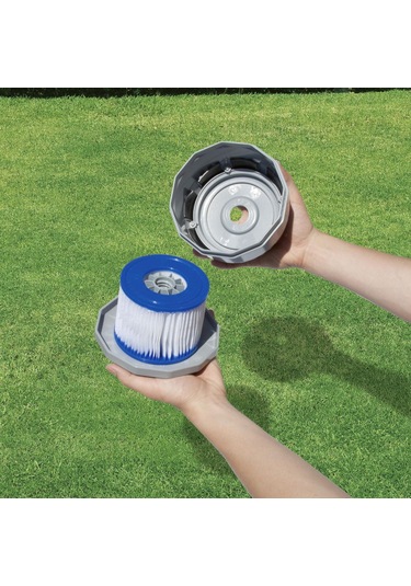 Dofolink Bestway Saluspa Ve Coleman Sukabı İçin Tip Vı Filtre Kartuşu Seti 2 Adet - Suyu Temiz Ve Berrak Tutar, Kolay Temizlenir Beyaz - Mavi