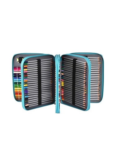 Willowhaven 184 Delik Sanat Depolama Kalem Kutusu Çok Renkli Eskiz Kalem Renk Kurşun Büyük Kapasiteli Kırtasiye Kutusu Siyah Siyah