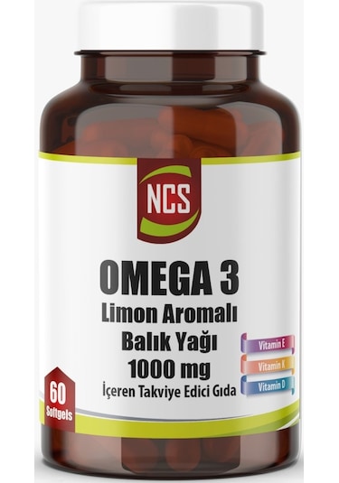 Ncs Omega 3 Balık Yağı 1000 Mg 60 Softgel Limon Aromalı