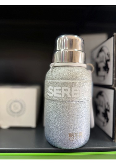 Paslanmaz Çelik Termos Su Şişesi 600ml Vakumlu Kapak Açık Mavi İthal Ürün Mavi