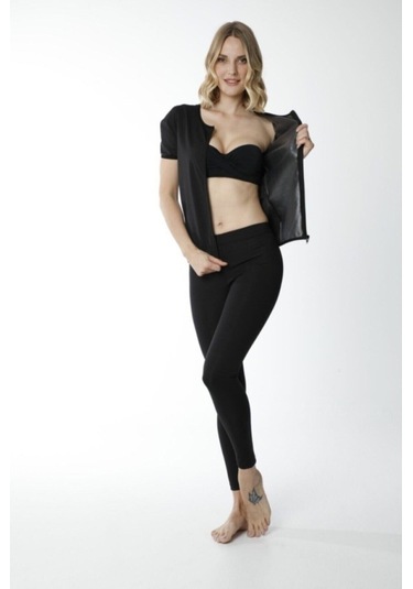 Sweet Sweat Termal Sauna Pro Unisex Fermuarlı Termal Takım Siyah