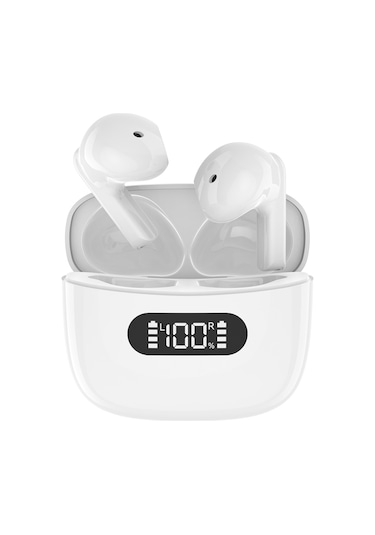Leezsing Ap28 Pro Beyaz Kablosuz Bt 5.3 Kulaklık, Dokunmatik Kontrol, Su Ve Ter Dayanıklı, 5 Saat Konuşma Süresi, 13mm Hoparlör