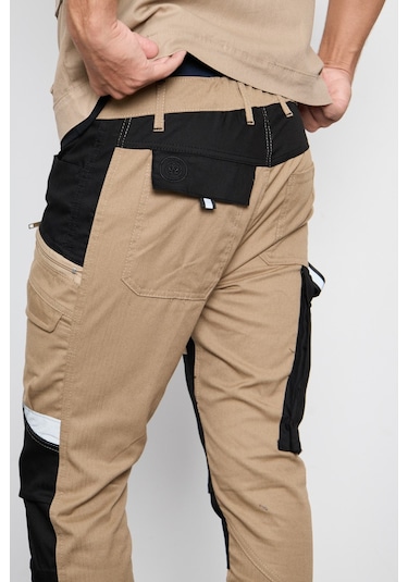 Orange Safety Bej Takım Paris Harman Karışımı Yelek + Pantolon 001