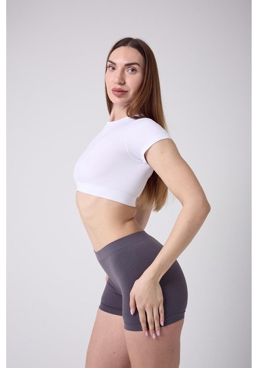 Moncorno Model Popo İnceltici İz Yapmayan Seamles Boxer Korse Koyu Gri Renk Koyu Gri