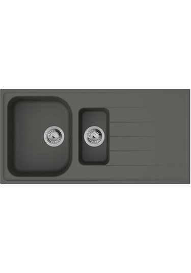 Hansgrohe S520-F525 Ankastre Granit Eviye 980/480 Otomatik Gider Seti Taş Grisi