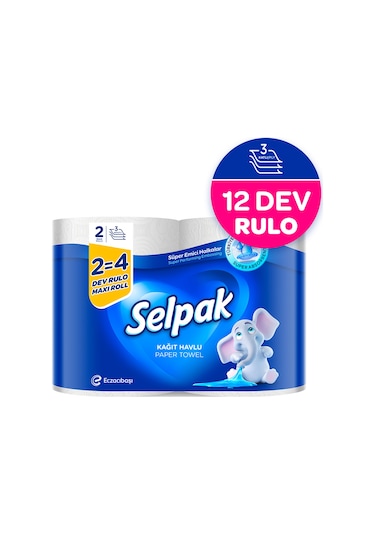 Selpak® Dev Rulo Kağıt Havlu 12'li