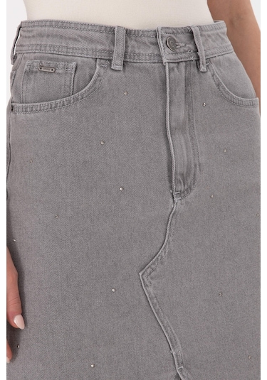 U.s. Polo Assn. Kadın Gri Etek Jean 50293251-dn0025 Gri -