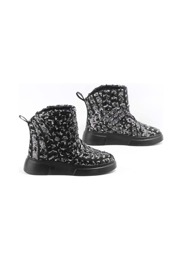 Paris Siyah Barak Nakışlı Günlük Bot-siyah Siyah