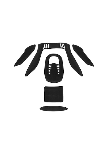 Geeroyoo Çocuk Kaskı İç Astarı Seti - Yb18542 Ve Y11984 Uyumlu, Kalın+ince 2'li Takım, Ter Emici Siyah