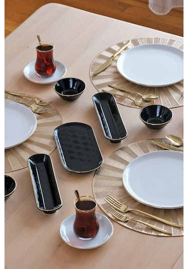 Asya Balance Altın Yaldızlı 32 Parça 6 Kişilik Seramik Kahvaltı Takımı Diğer