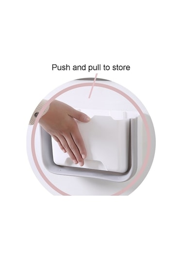 Createtech Katlanabilir Organizatörlü Mavi Çöp Kovası Ev Ve Araba İçin