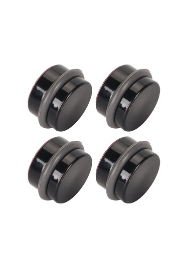 Folinda 4 Adet Siyah Plastik Silindirik Kapı Durdurucu - Delme Yok, Sessiz, Çarpıtmaya Dayanıklı, Ev Ofis Kullanımı