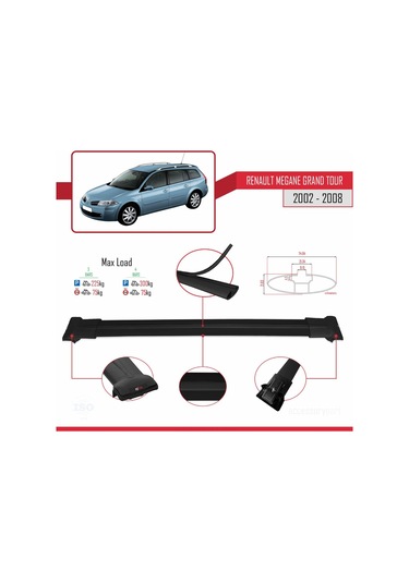 Renault Megane Grand Tour 2002-2008 Arası İle Uyumlu Fly Model Ar