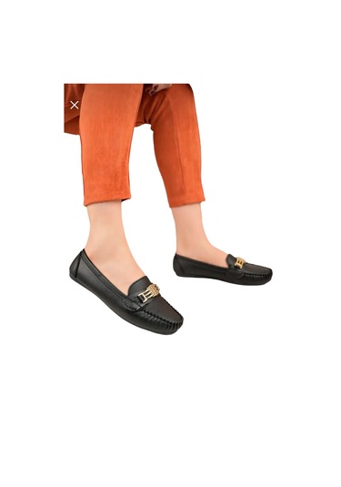 Kadın Hafif Taban Günlük Rahat Babet Siyah-siyah Siyah