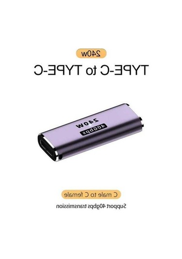 Fastbuy 5a Usb4.0 Otg Adaptör 240w Hızlı Şarj 8k 60hz 90/180 Dirsek Sarı Yüksek Performans