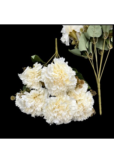 Konak Züccaciye 7 Dallı Pastel Karanfil Krem