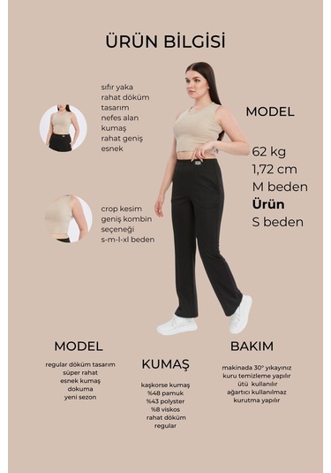 Bella Dossi Rahat Kaşkorse Kolsuz Sıfır Yaka Kadın Crop Top Ekru