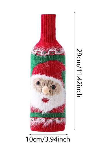 Pazly Yılbaşı Yapımı Suntek Şişesi Şarap Noel-baba Kapağı, El Bg