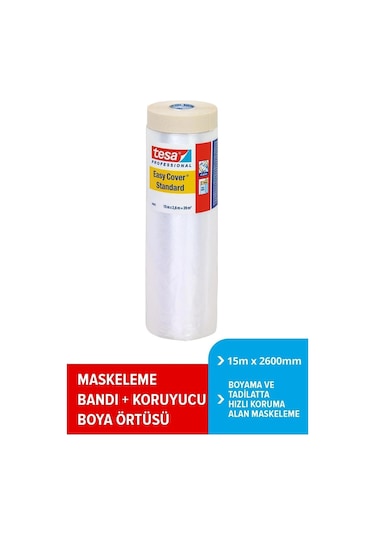 Bantlı Boya Badana Örtüsüi 2'si 1 Arada , 15m X 2600mm Diğer