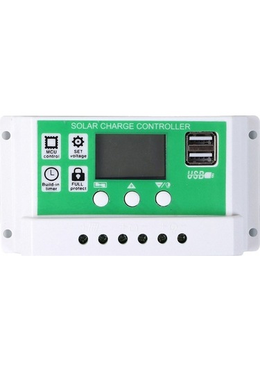Güneş Paneli Yöneticisi 50a - Pwm Şarj Yönetimi, Çift Usb Çıkışı, Akıllı Stabilizasyon, Beyaz