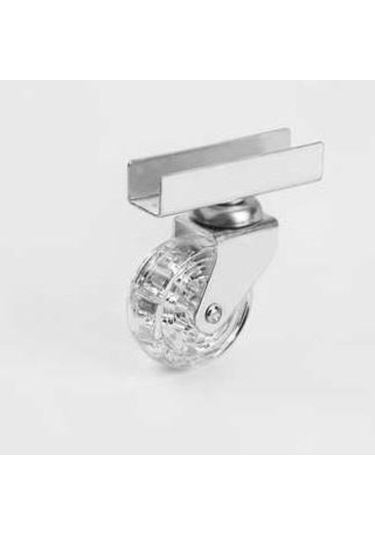Gürçayhırdavat Mobilya Tekeri Döner Bilyalı H70Mm Şeffaf 18Mm Geçme