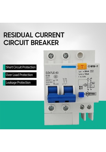 Konesam 2p Mini Kaçak Akım Rölesi - 32a Ev Tipi Dın Ray Montajlı Dz47le-63