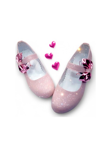 Beebron Ortopedik Topuklu Abiye Kız Çocuk Ayakkabı Shining Series Abiayk2401 Simli Pembe Pembe