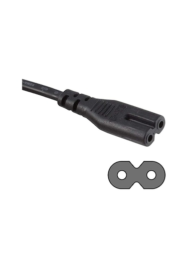 3 Metre Teyp Işıldak Fişi C7 Power Güç Kablosu 3M 2x0.75