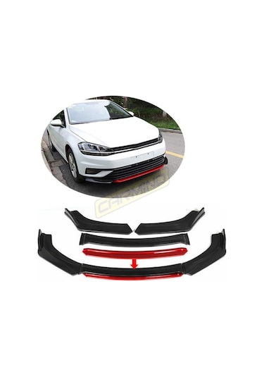 Volkswagen Golf 7.5 Ön Tampon Altı Lip 4 Parça 2017-2020