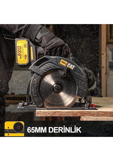 Cat DX53 18 Volt 4.0 AH 185 MM Kömürsüz Profesyonel Daire Testere