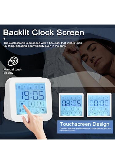 Ximistore9 Çift Ekranlı Dijital Termometre Ve Nem Ölçer - Lcd Dokunmatik Ekranlı, Geri Sayım Saati