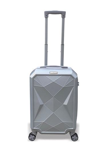 Coral High Diamond ABS Gümüş Küçük Boy Valiz 16616 Gümüş