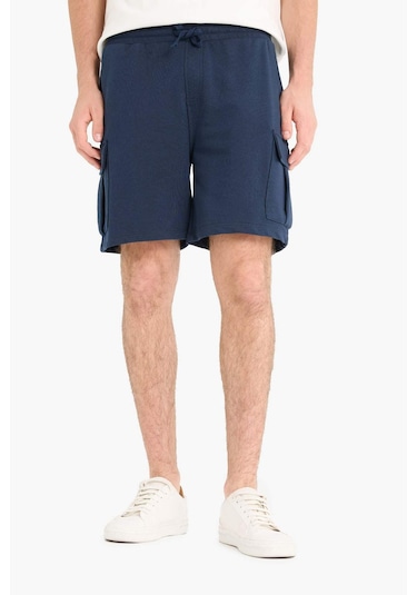 DeFacto Regular Fit Beli Bağcıklı Kargo Cepli Şort D9494AX25SMNV253