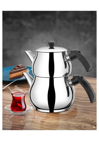 Yunusoğlu Home Antonio Midi Boy Siyah Çaydanlık Takımı